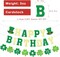 Glitter Letter St. Patricks Day Happy Birthday Decorations, Pre-Strung, Green Golden Happy Birthday Irish Themed Celebrations with Lucky Shamrock Green Hats for Room, Office, Indoor